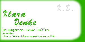 klara denke business card